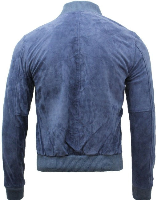 Premium Suede Bomber Leather Jacket